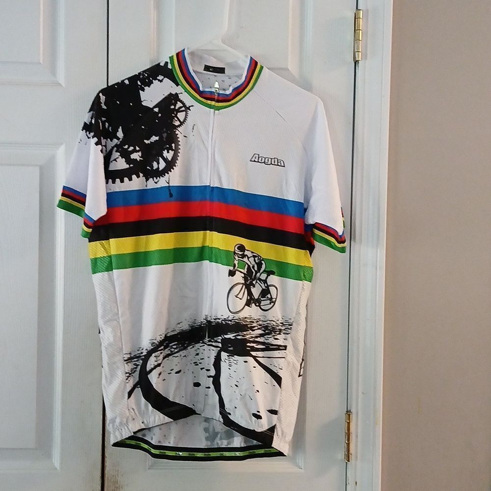 Cycling biking zip front jersey  Sz L  NWOT